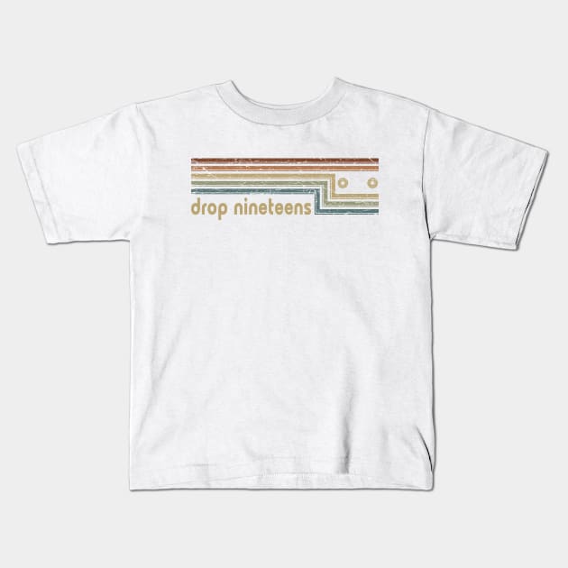 Drop Nineteens Cassette Stripes Kids T-Shirt by casetifymask